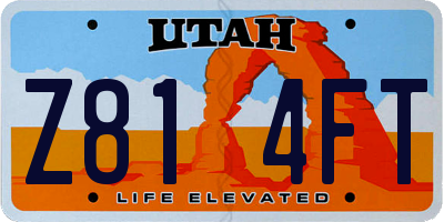 UT license plate Z814FT