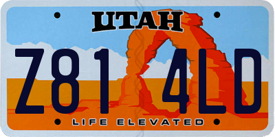 UT license plate Z814LD