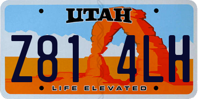 UT license plate Z814LH