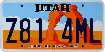 UT license plate Z814ML
