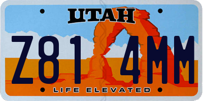 UT license plate Z814MM