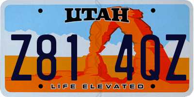 UT license plate Z814QZ