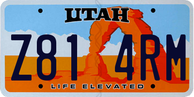 UT license plate Z814RM