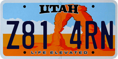UT license plate Z814RN