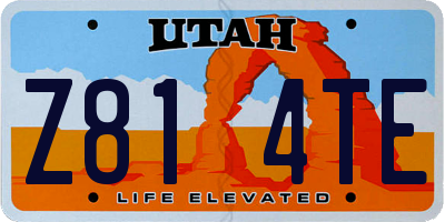 UT license plate Z814TE