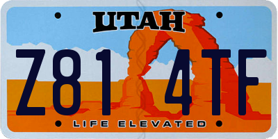 UT license plate Z814TF