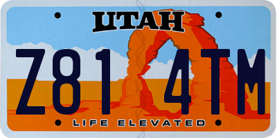 UT license plate Z814TM