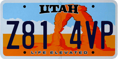UT license plate Z814VP