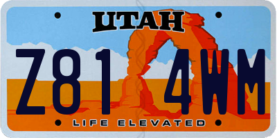 UT license plate Z814WM