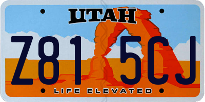 UT license plate Z815CJ
