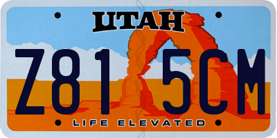 UT license plate Z815CM