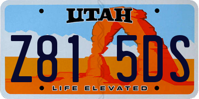 UT license plate Z815DS