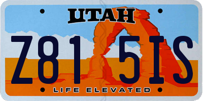 UT license plate Z815IS