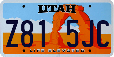UT license plate Z815JC