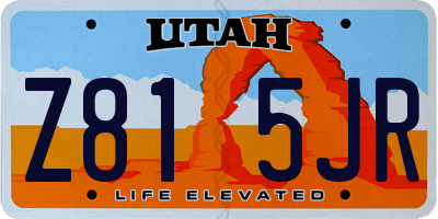 UT license plate Z815JR