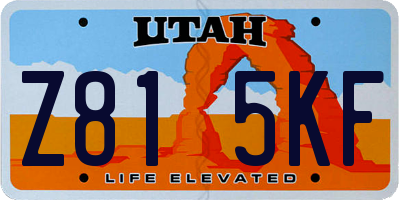 UT license plate Z815KF