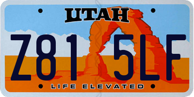 UT license plate Z815LF