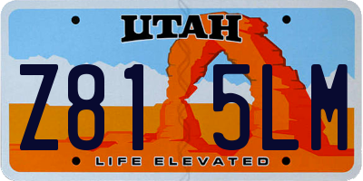 UT license plate Z815LM
