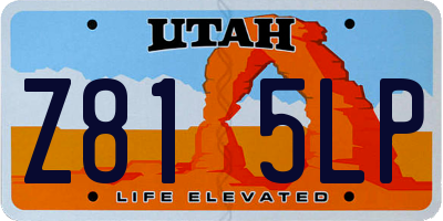 UT license plate Z815LP
