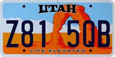 UT license plate Z815QB