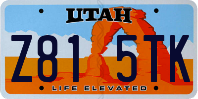 UT license plate Z815TK