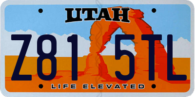 UT license plate Z815TL