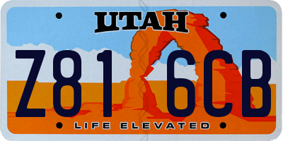 UT license plate Z816CB