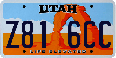 UT license plate Z816CC