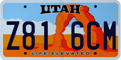 UT license plate Z816CM