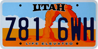 UT license plate Z816WH