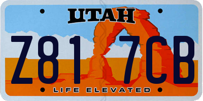 UT license plate Z817CB