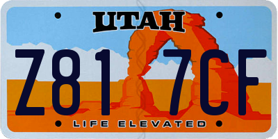 UT license plate Z817CF