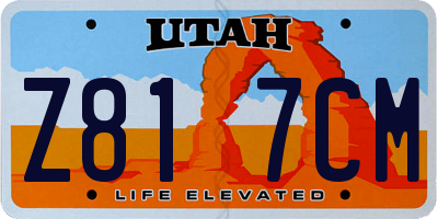 UT license plate Z817CM
