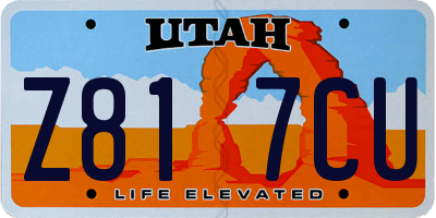 UT license plate Z817CU