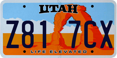 UT license plate Z817CX