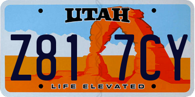 UT license plate Z817CY