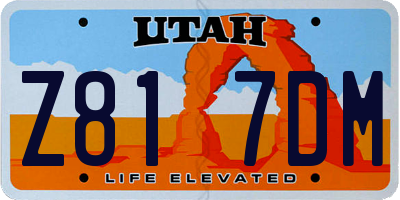 UT license plate Z817DM