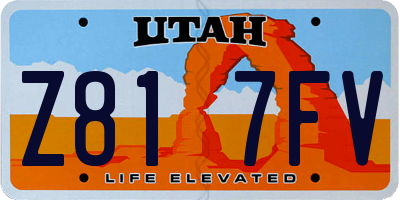 UT license plate Z817FV