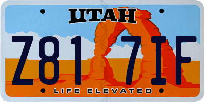 UT license plate Z817IF