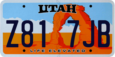 UT license plate Z817JB