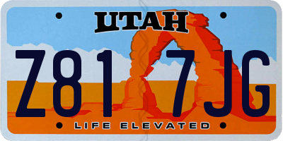 UT license plate Z817JG