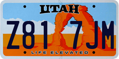 UT license plate Z817JM