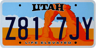 UT license plate Z817JY
