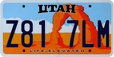 UT license plate Z817LM