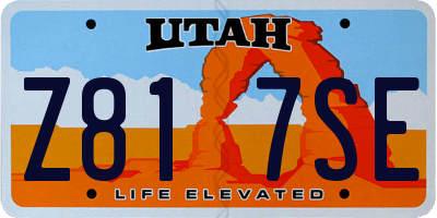 UT license plate Z817SE