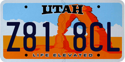 UT license plate Z818CL