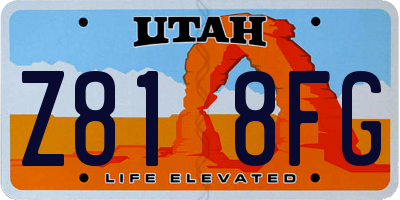 UT license plate Z818FG