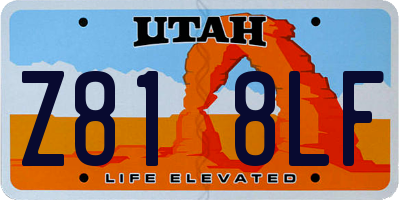 UT license plate Z818LF