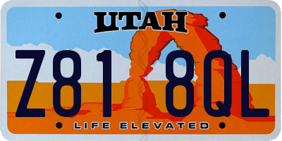 UT license plate Z818QL