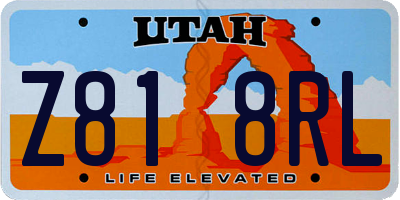 UT license plate Z818RL